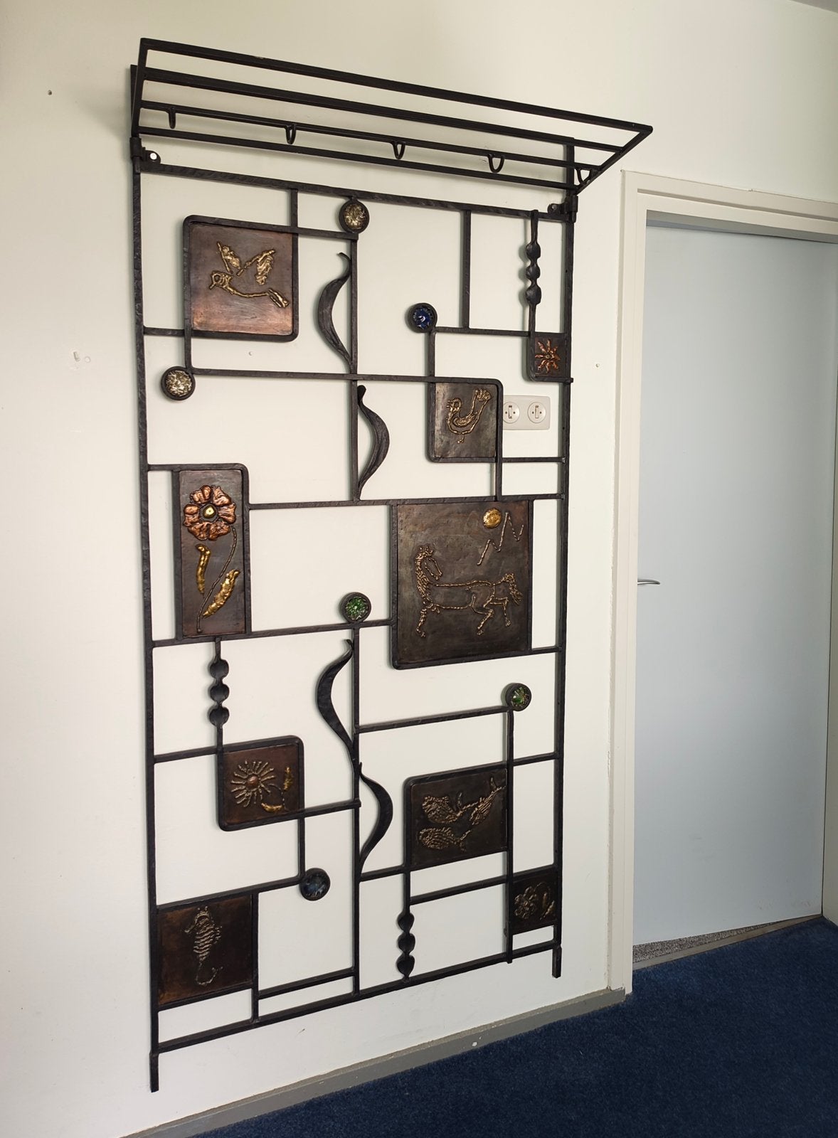 Unieke smeedwerk entree set, Ophalen, 50 – 75, Gebruikt, 50 tot 100 cm