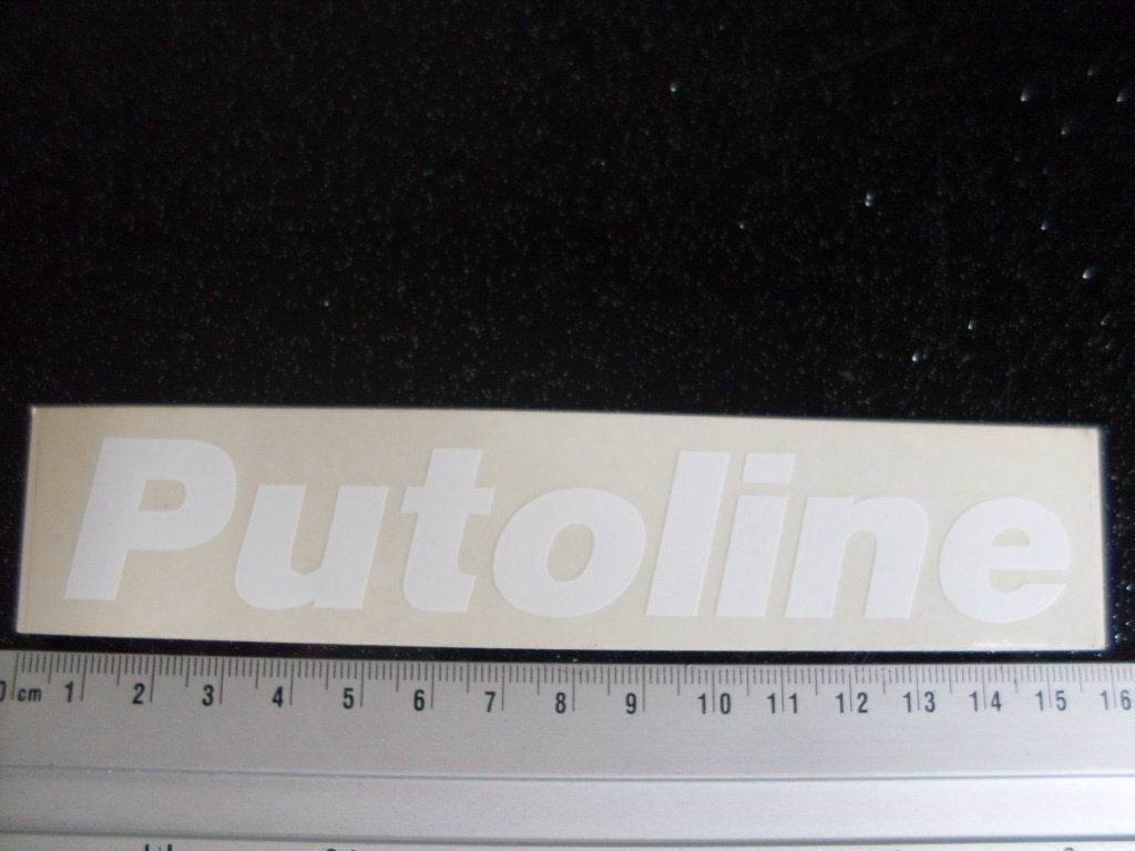 ruit sticker Putoline logo middel wit, Verzamelen, Verzenden, Zo goed als nieuw, Merk