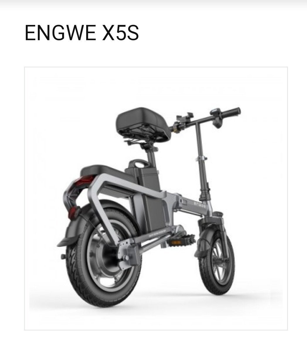 ENGWE X5S Opvouwbare Elektrische Fiets, Gebruikt, 14 tot 16 inch, Totaal opvouwbaar, Schijfrem