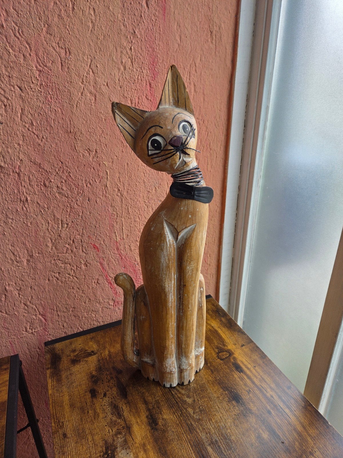 Houten kat, Huis en Inrichting, Woonaccessoires | Overige, Ophalen, Gebruikt