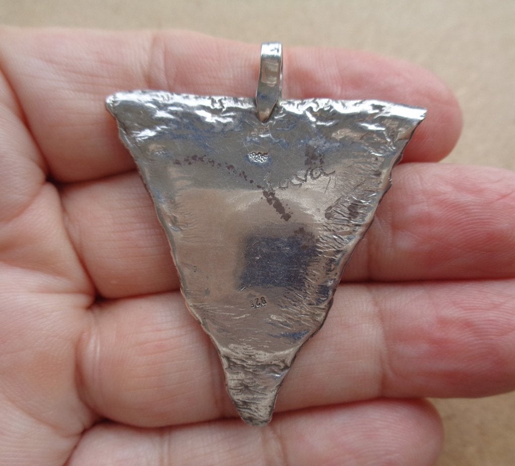 zilveren hanger Gaia godin met amethist [073], Verzenden, Zo goed als nieuw, Met edelsteen, Zilver