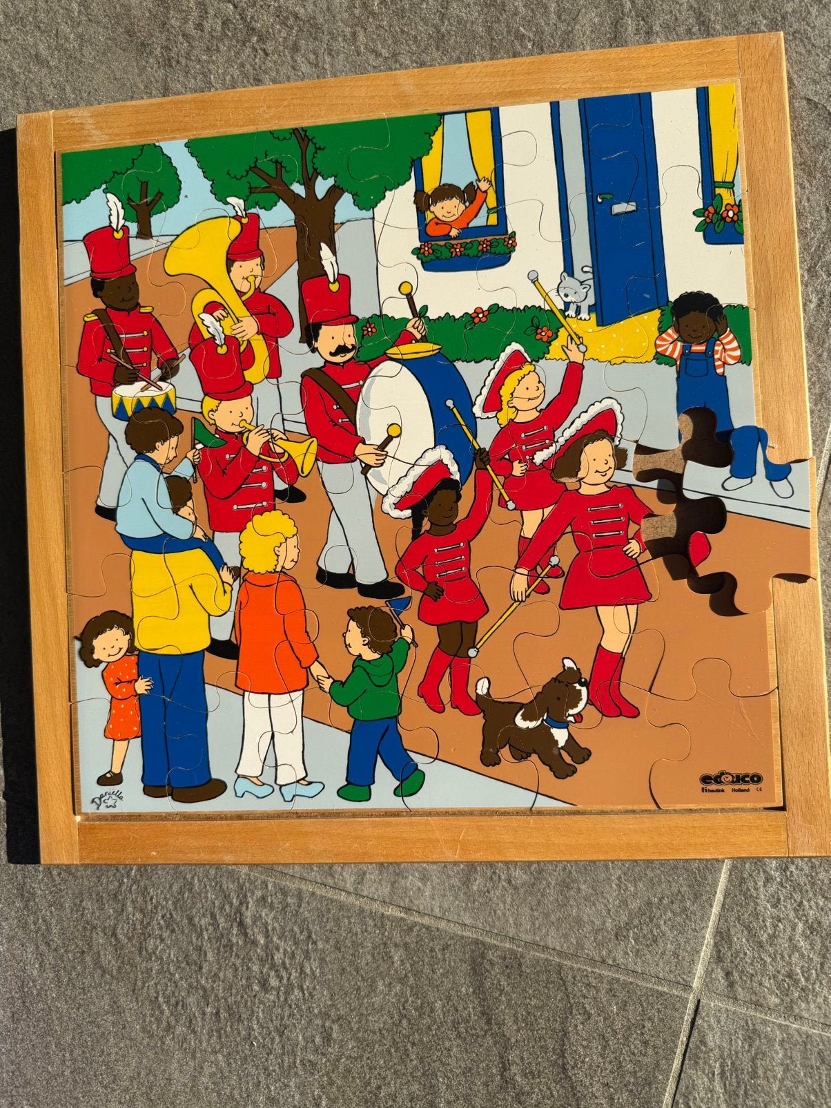 Educo houten puzzel, Gebruikt, 10 tot 50 stukjes, Ophalen of Verzenden, Van hout