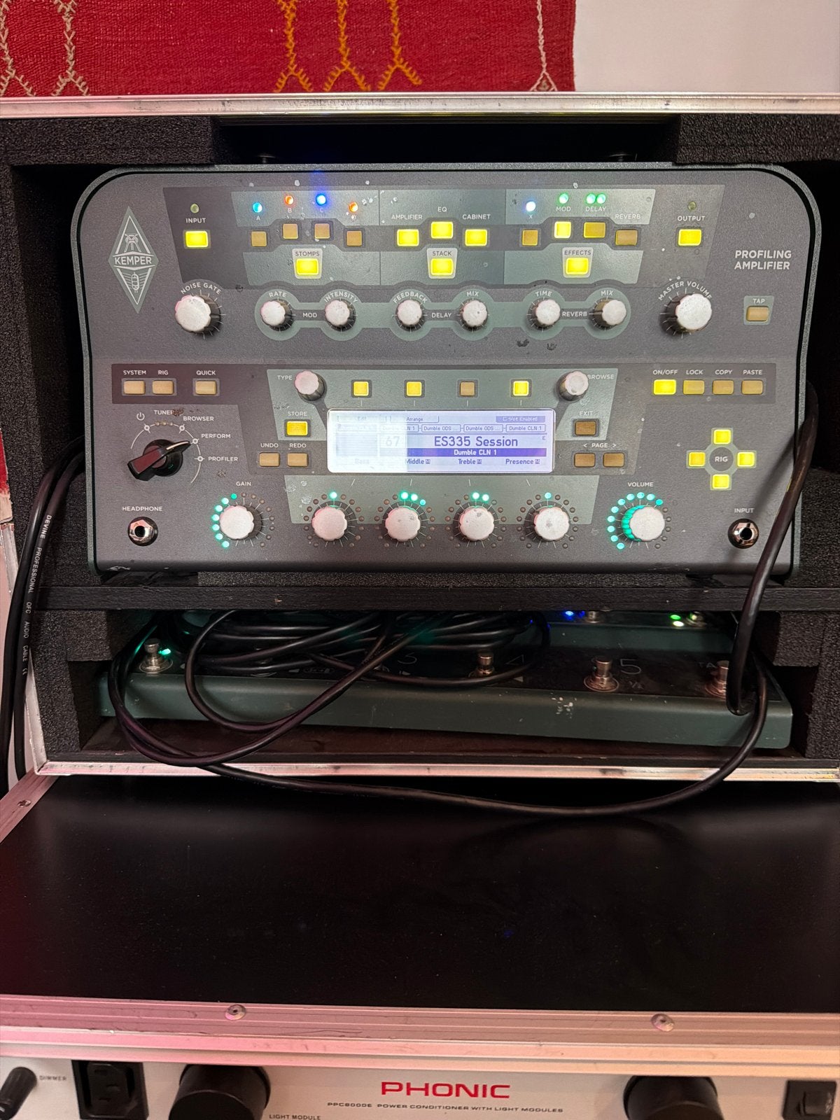 Kemper Profiler met hardcase, softcase en footboard powered, Ophalen, Gebruikt, Multi-effect