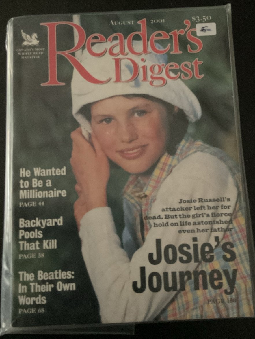 Reader's Digest Augustus 2001 - Josie's Journey, Boeken, Tijdschriften en Kranten, Verzenden, Zo goed als nieuw, Overige typen