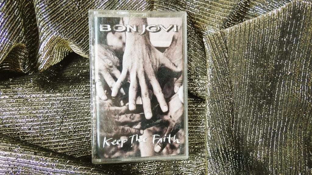 BON JOVI KEEP THE FAITH 1992 cassette, Ophalen, Gebruikt, Rock en Metal, 1 bandje