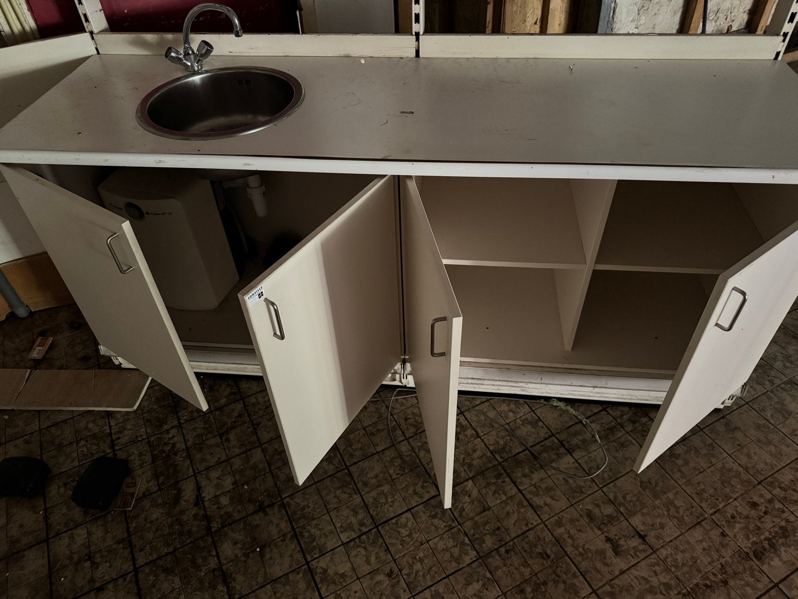 Gebruikte spoelbak met onderkast - Ideaal voor garage/schuur, Huis en Inrichting, Keuken | Complete keukens, Ophalen, Gebruikt