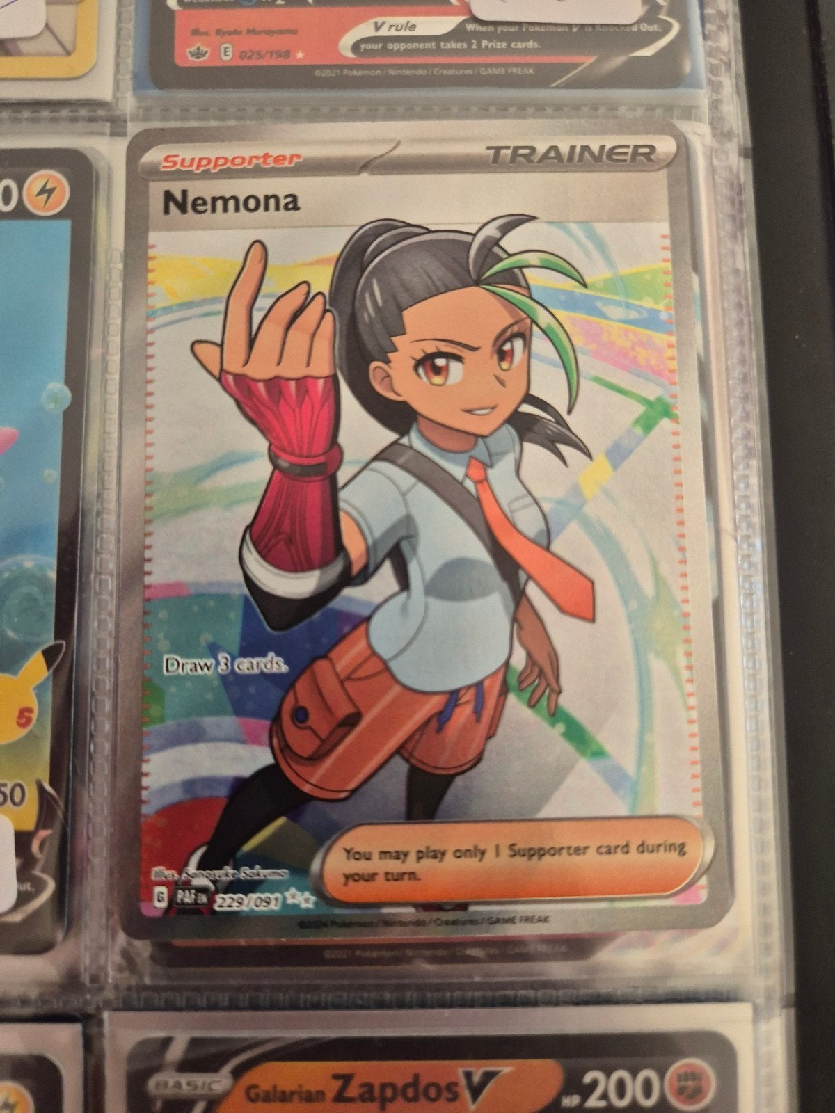 Nemona Supporter Trainer Kaart Pokémon TCG 229/091, Ophalen of Verzenden, Zo goed als nieuw, Losse kaart