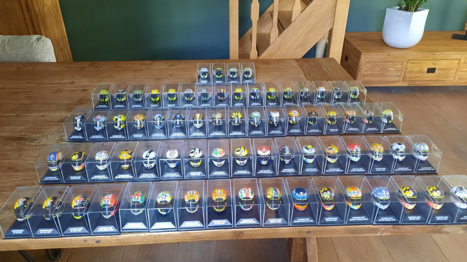 Valentino Rossi Minichamps Helmen 1:8 Collectie 22.5€ p.stk, Ophalen of Verzenden, Zo goed als nieuw