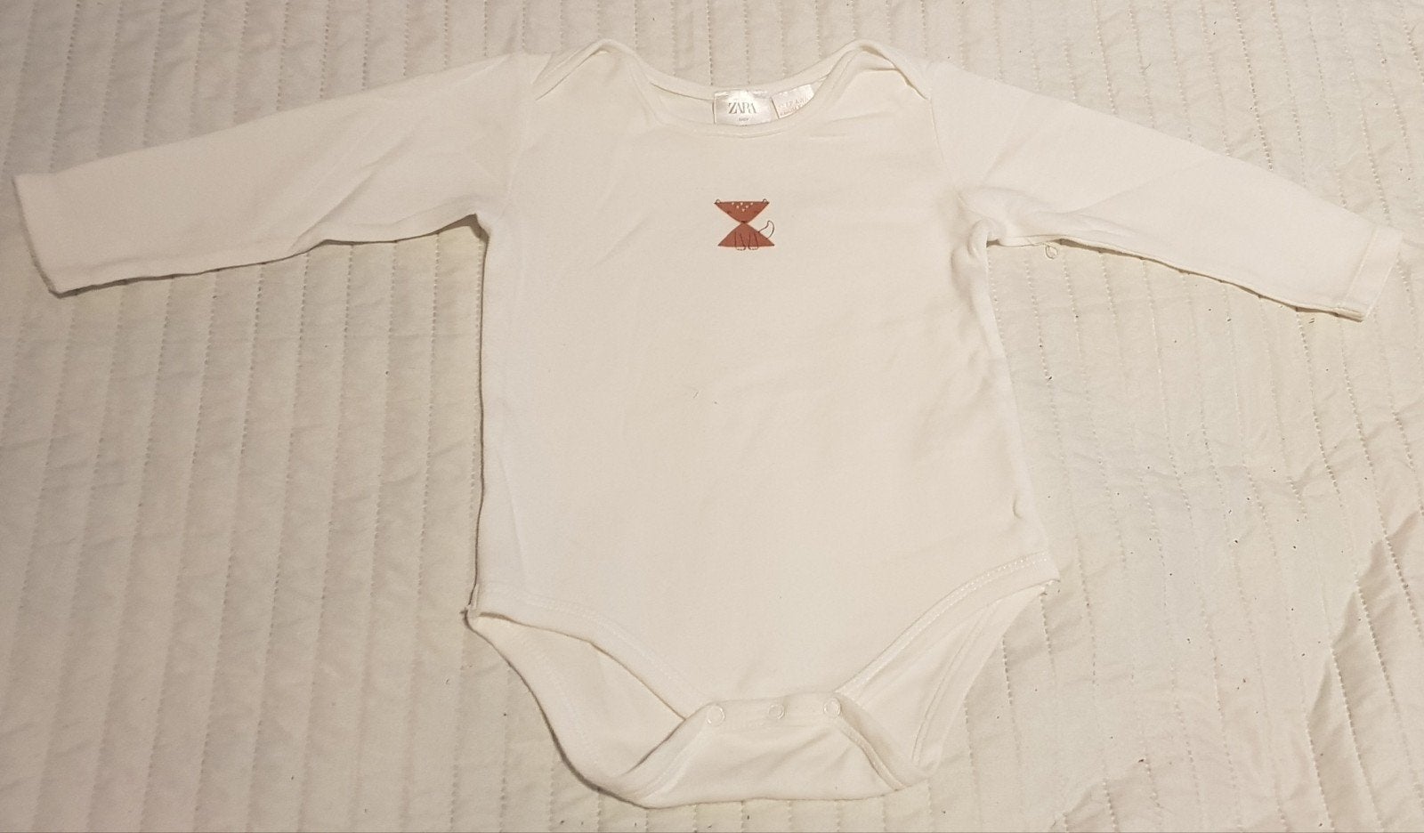 Zara rompertje wit baby kleding maat 86 romper hond hondje, Zo goed als nieuw, Zara, Shirtje of Longsleeve, Verzenden