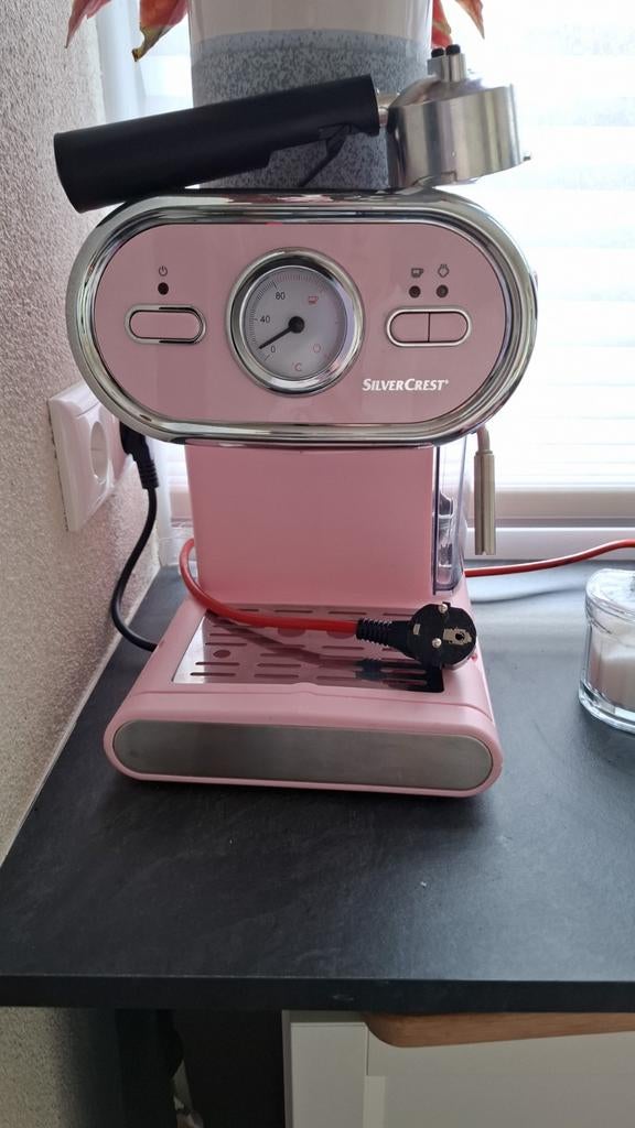 SilverCrest espresso apparaat roze, Ophalen, Gemalen koffie, Koffiemachine, Zo goed als nieuw