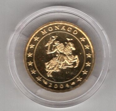 10 Eurocent Monaco 2004 - PROOF - Tournooiridder, Verzenden, Monaco, 10 cent, Losse munt