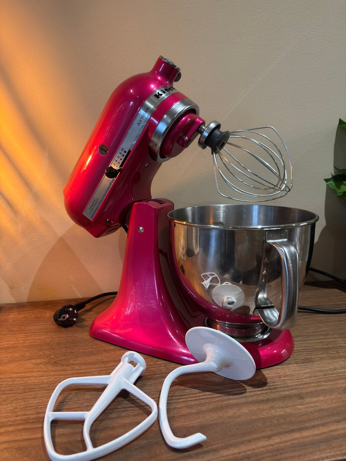 KitchenAid Artisan Mixer - Paars roze, Witgoed en Apparatuur, 4 liter of meer, Gebruikt, 3 snelheden of meer, Ophalen of Verzenden