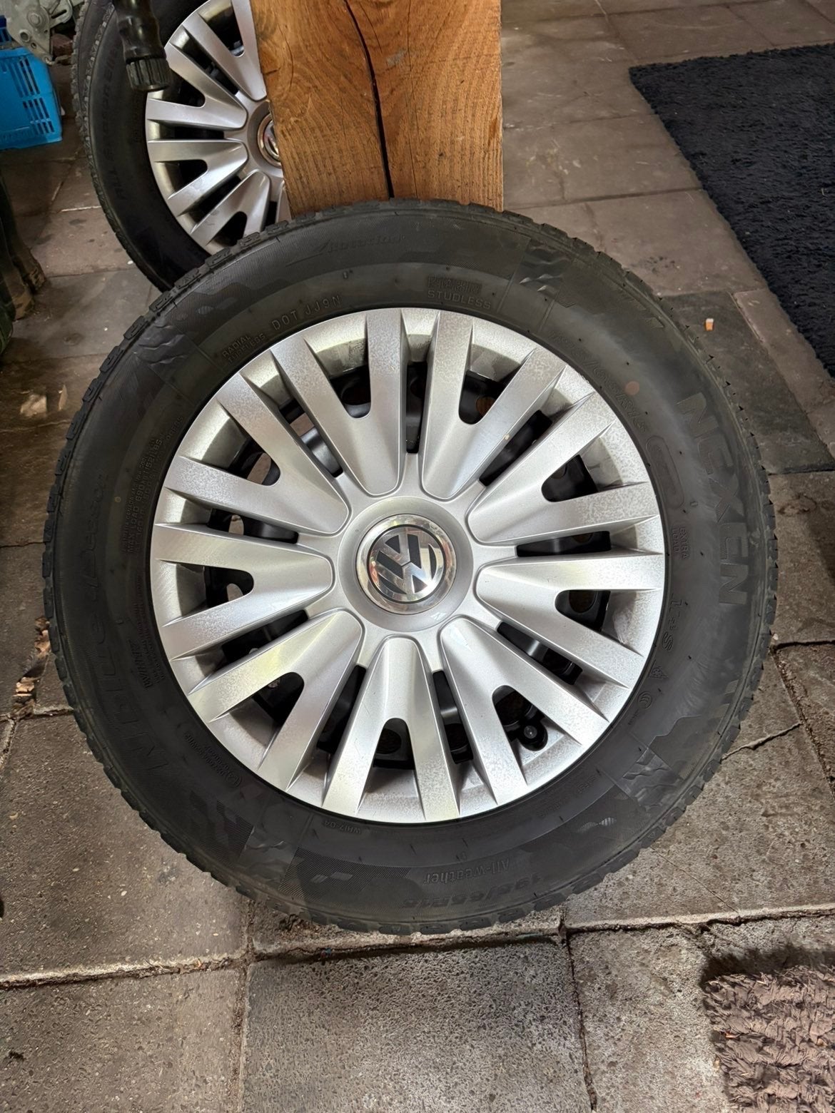 Winterbanden met velgen - 15 inch, Ophalen, Gebruikt