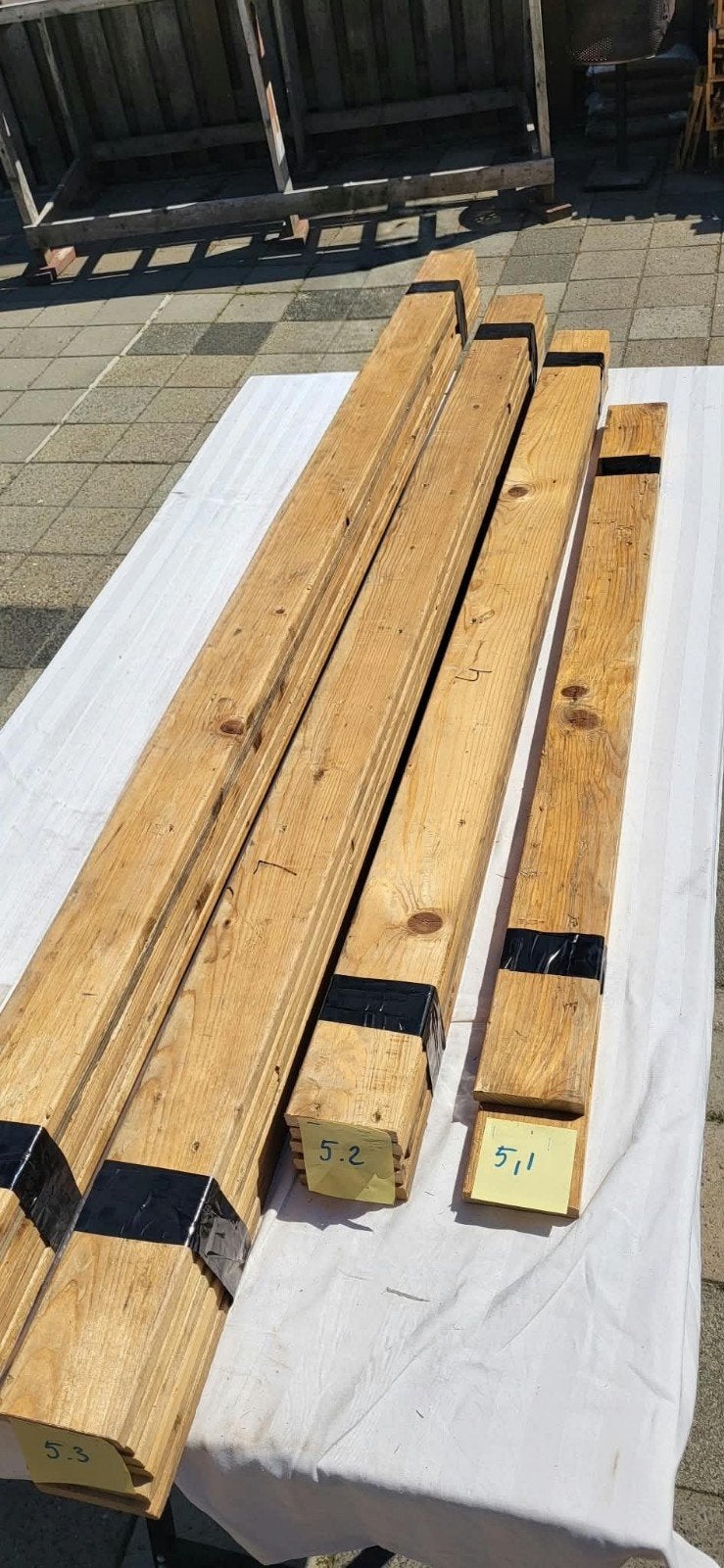 Gebruikte grenenhoute planken., Doe-het-zelf en Verbouw, Ophalen, Gebruikt, Minder dan 25 mm, Grenen