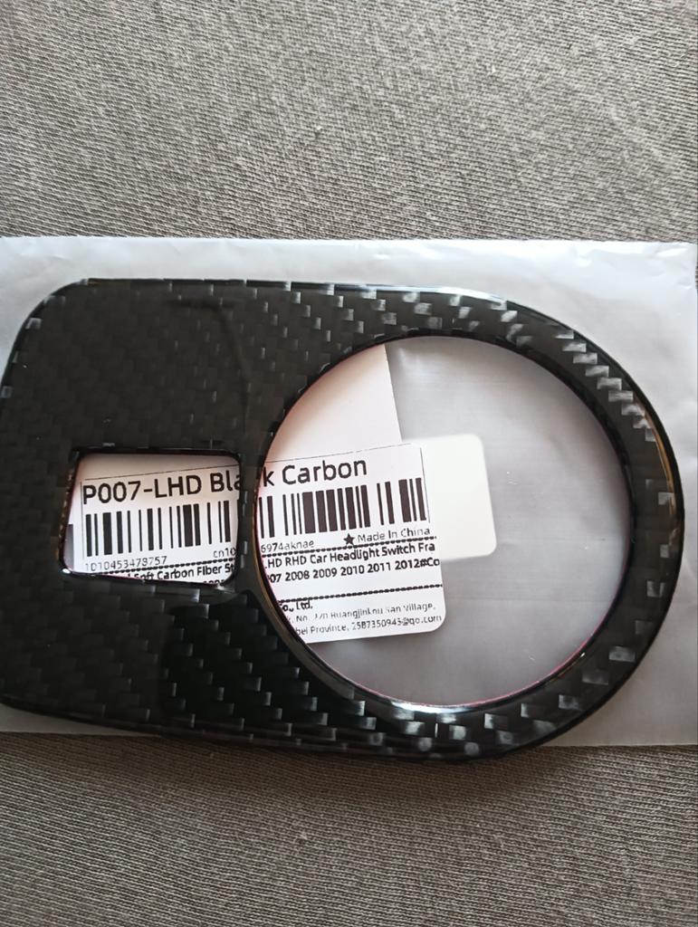 Carbon Fiber Sticker Koplamp Schakelaar Seat Leon 2005-2012, Auto-onderdelen, Ophalen of Verzenden, Nieuw, Seat