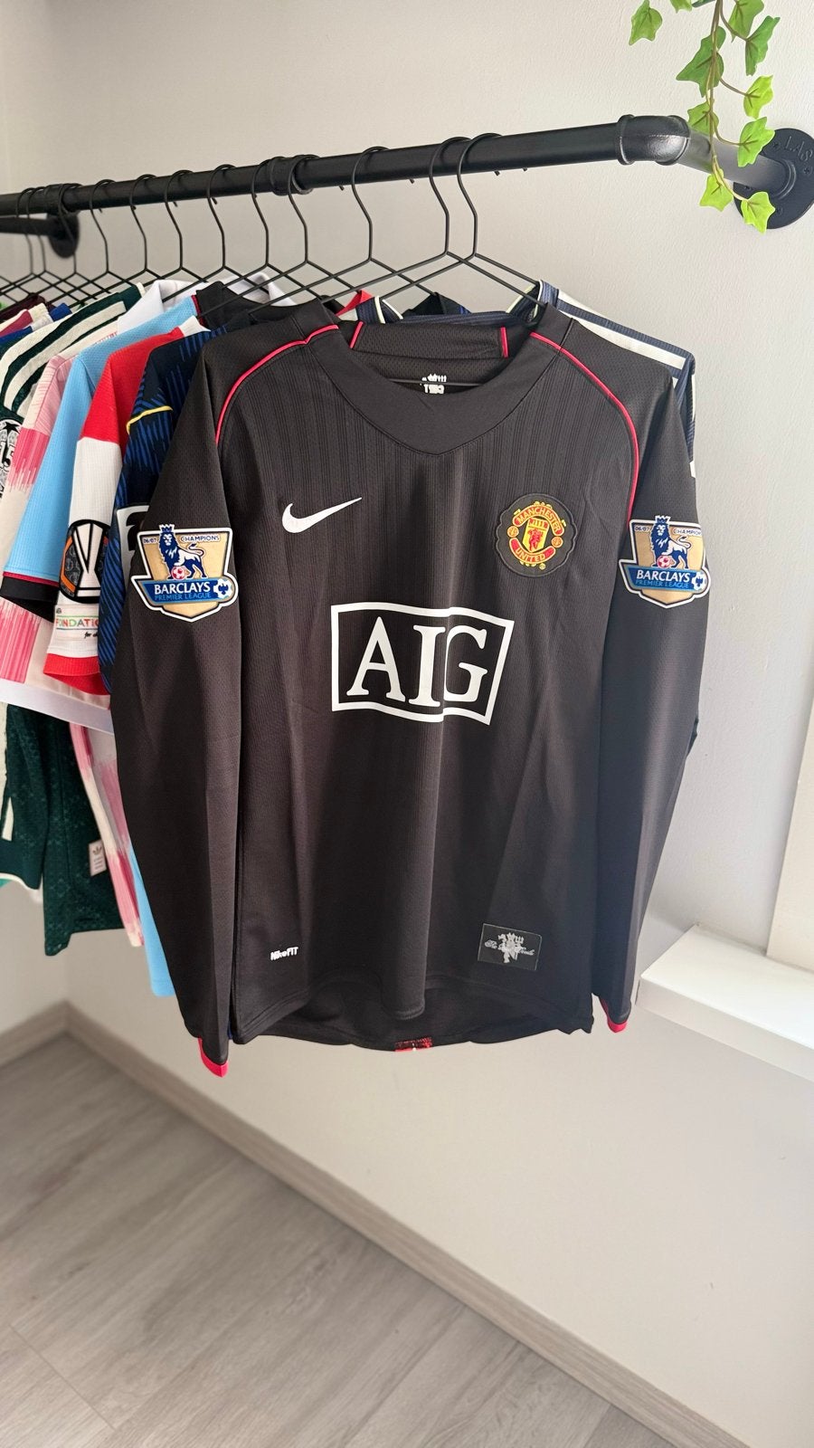 Retro Ronaldo Shirt Zwart Manchester United - Nieuw, Ophalen, Zwart, Nieuw, Voetbal