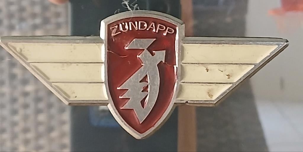 Zundapp Embleem Vleugel Logo - Vintage Brommer Onderdeel, Ophalen