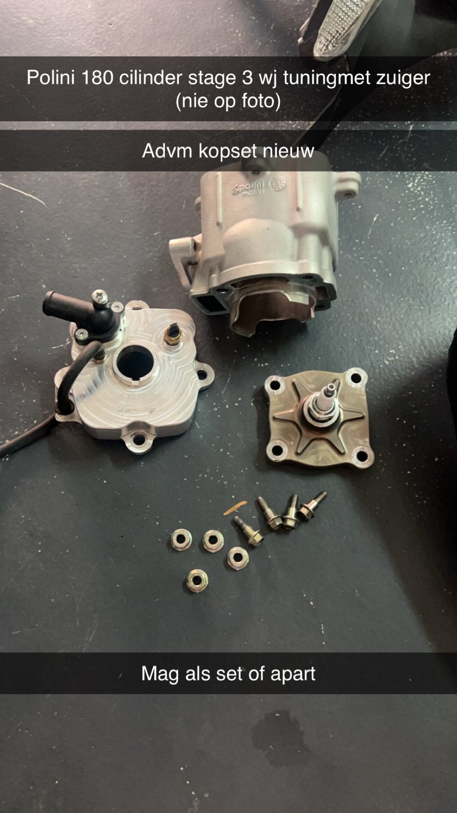 Polini 180 cilinder stage 3 wjtuning met ADVM kopset, Ophalen of Verzenden, Gebruikt, Cilinder