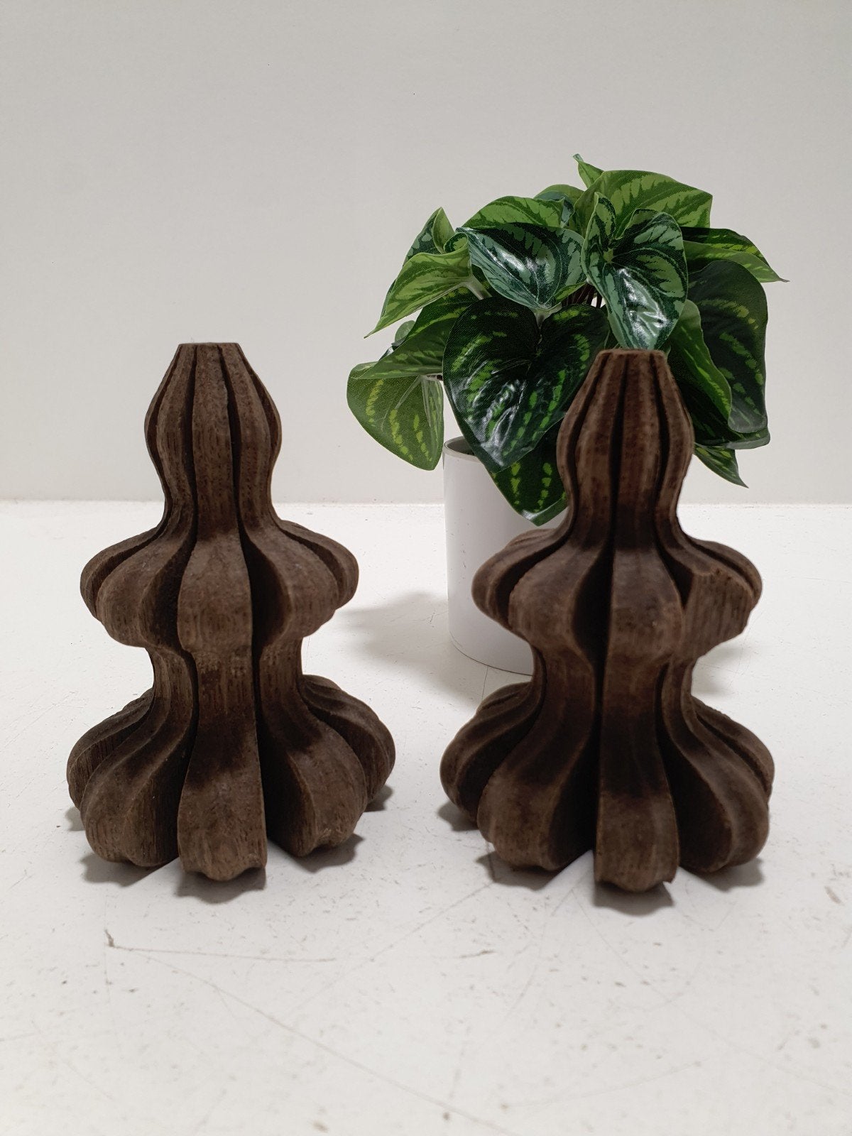 Decoratieve houten pinakels (2 stuks), Ophalen of Verzenden