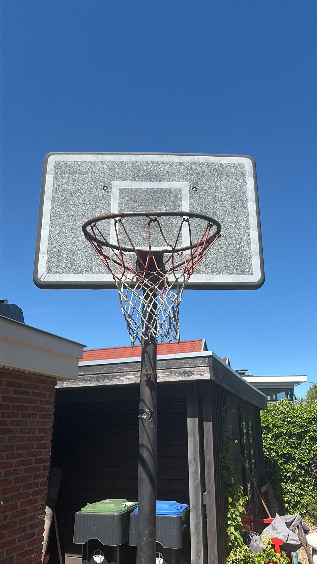Basketbal paal gebruikt, Sport en Fitness, Basketbal, Ophalen, Gebruikt, Ring, Bord of Paal