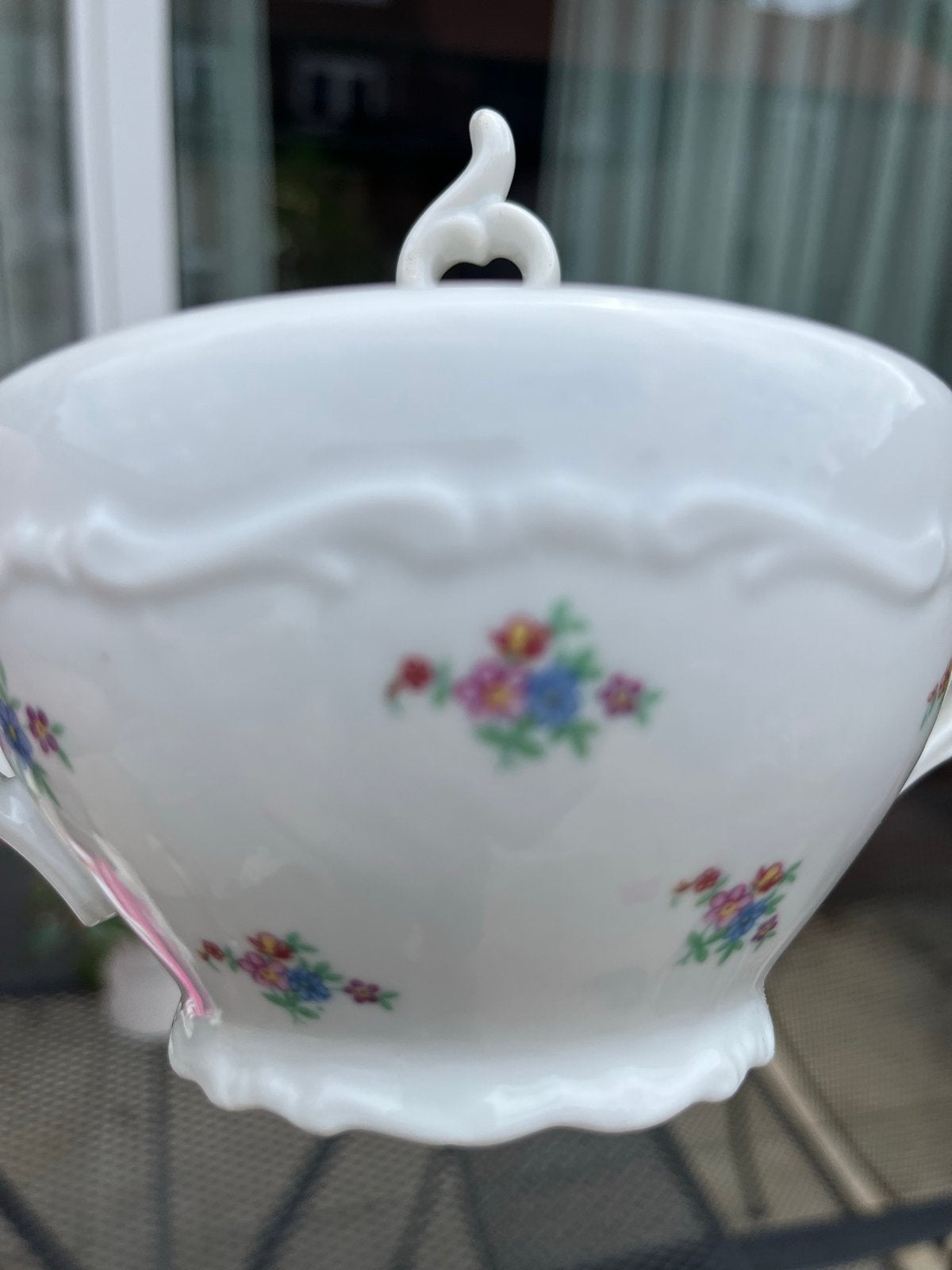 Vintage Tsjechisch porseleinen theeservies met bloemen, Antiek en Kunst, Ophalen
