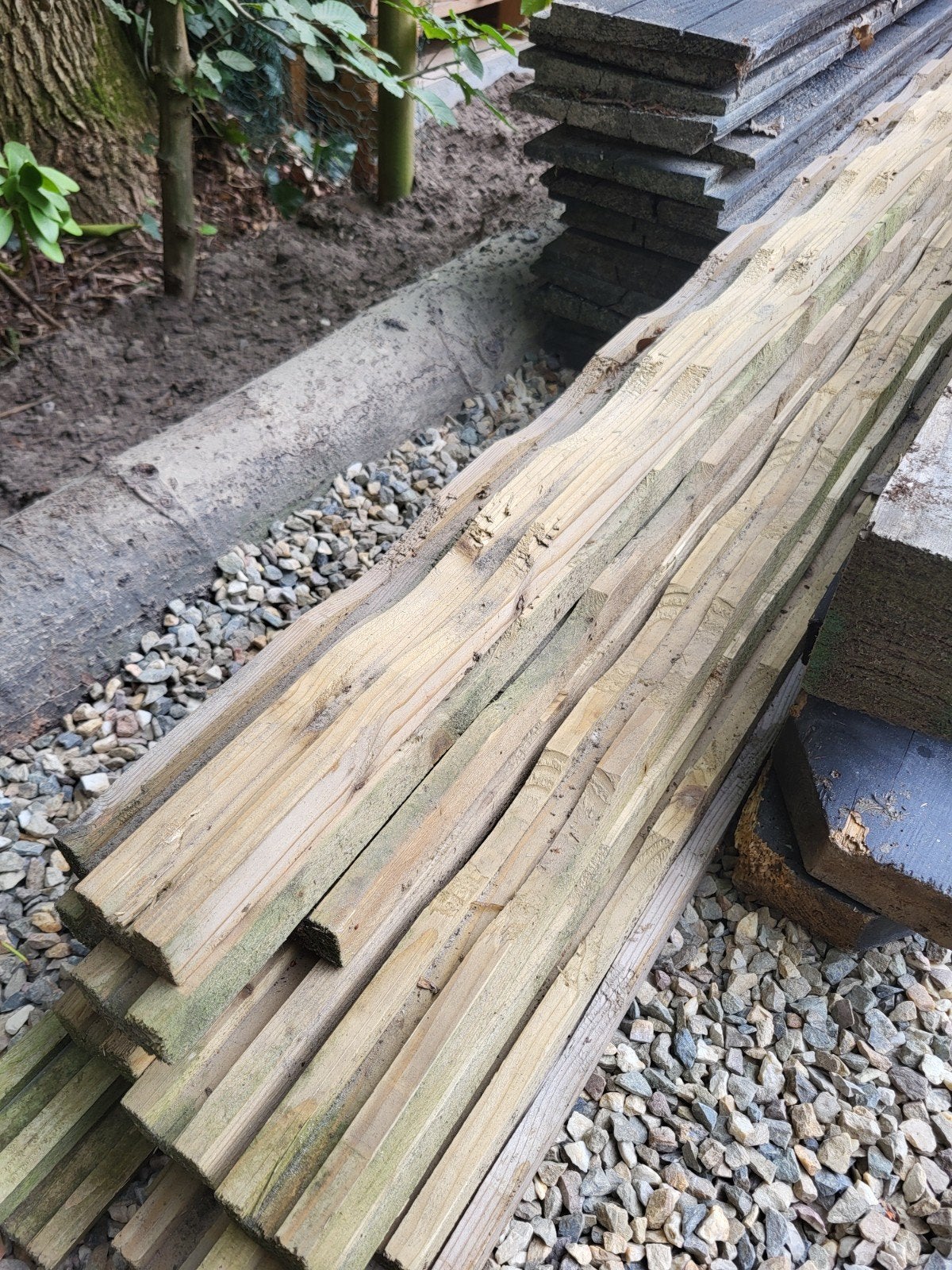 Geïmpregneerde ventilatielatten 45x30 mm, 4,5 meter lang, Gebruikt, 25 tot 50 mm, Plank, 300 cm of meer