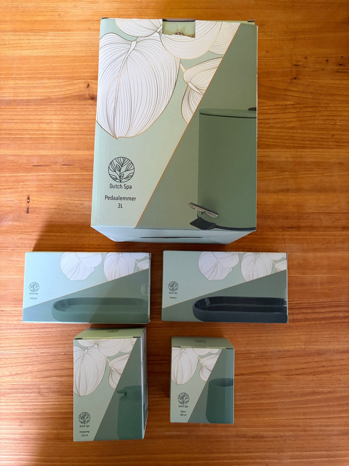 Dutch Spa Badkameraccessoires Set - Groen Keramiek, Ophalen of Verzenden, Nieuw, Groen, Overige typen