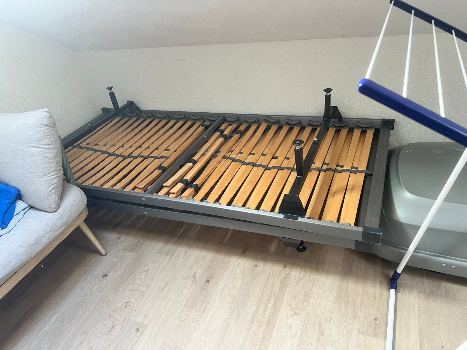 2x Lattenbodem op poten, Ophalen, Gebruikt, 90 cm, Eenpersoons