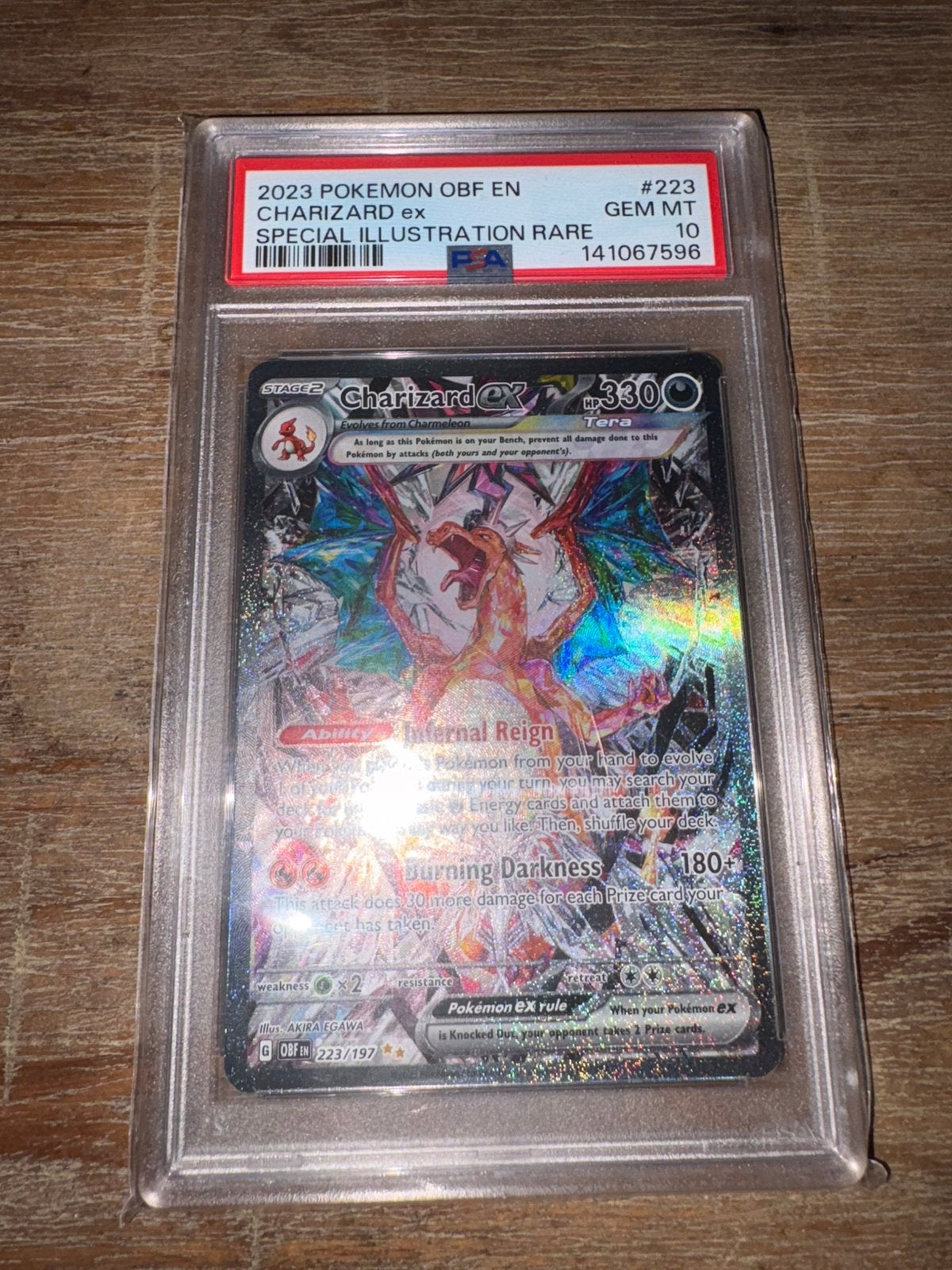 Charizard 223 OBF| PSA 10, Ophalen of Verzenden, Zo goed als nieuw