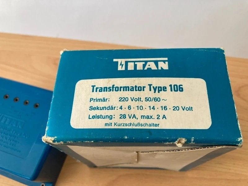 Titan transformator Type 106 - gebruik bij modeltreinen, Hobby en Vrije tijd, Overige merken, Transformator of Voeding, Gebruikt