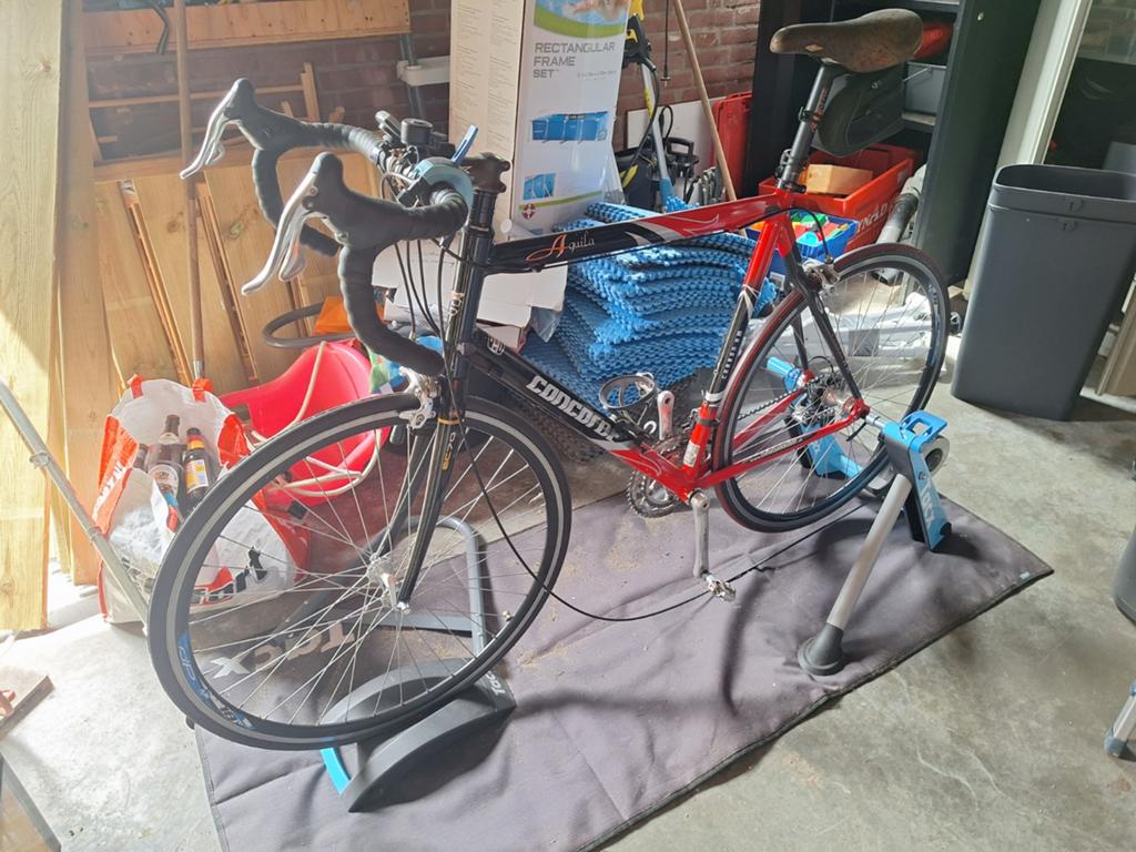 Concorde Aquila wielren met Tacx fietstrainer, Gebruikt, Aluminium, Meer dan 20 versnellingen, Ophalen