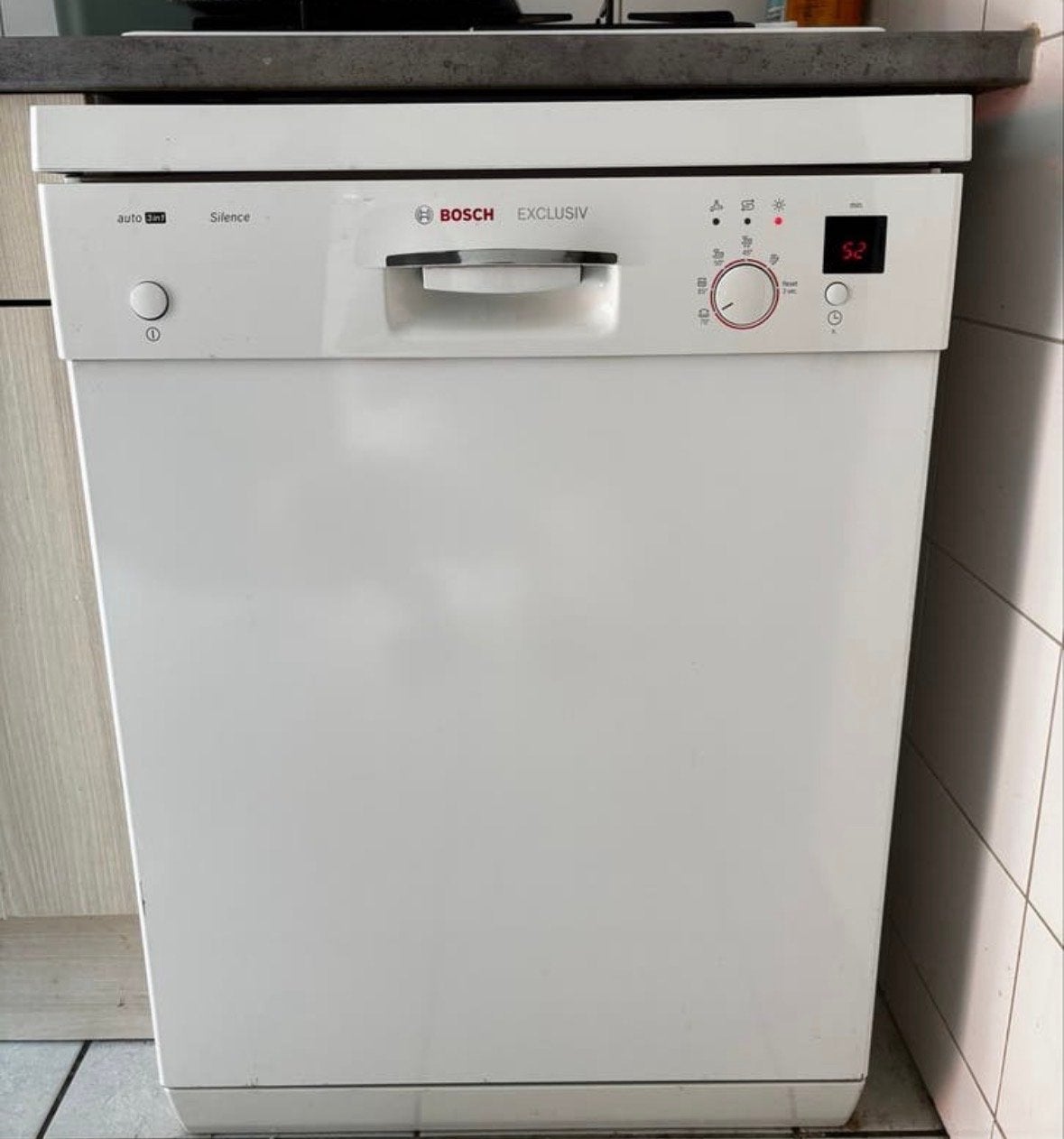 Bosch Exclusiv Silence vaatwasser - Wit, Vrijstaand, Ophalen, Gebruikt, 60 cm of meer, Eco programma