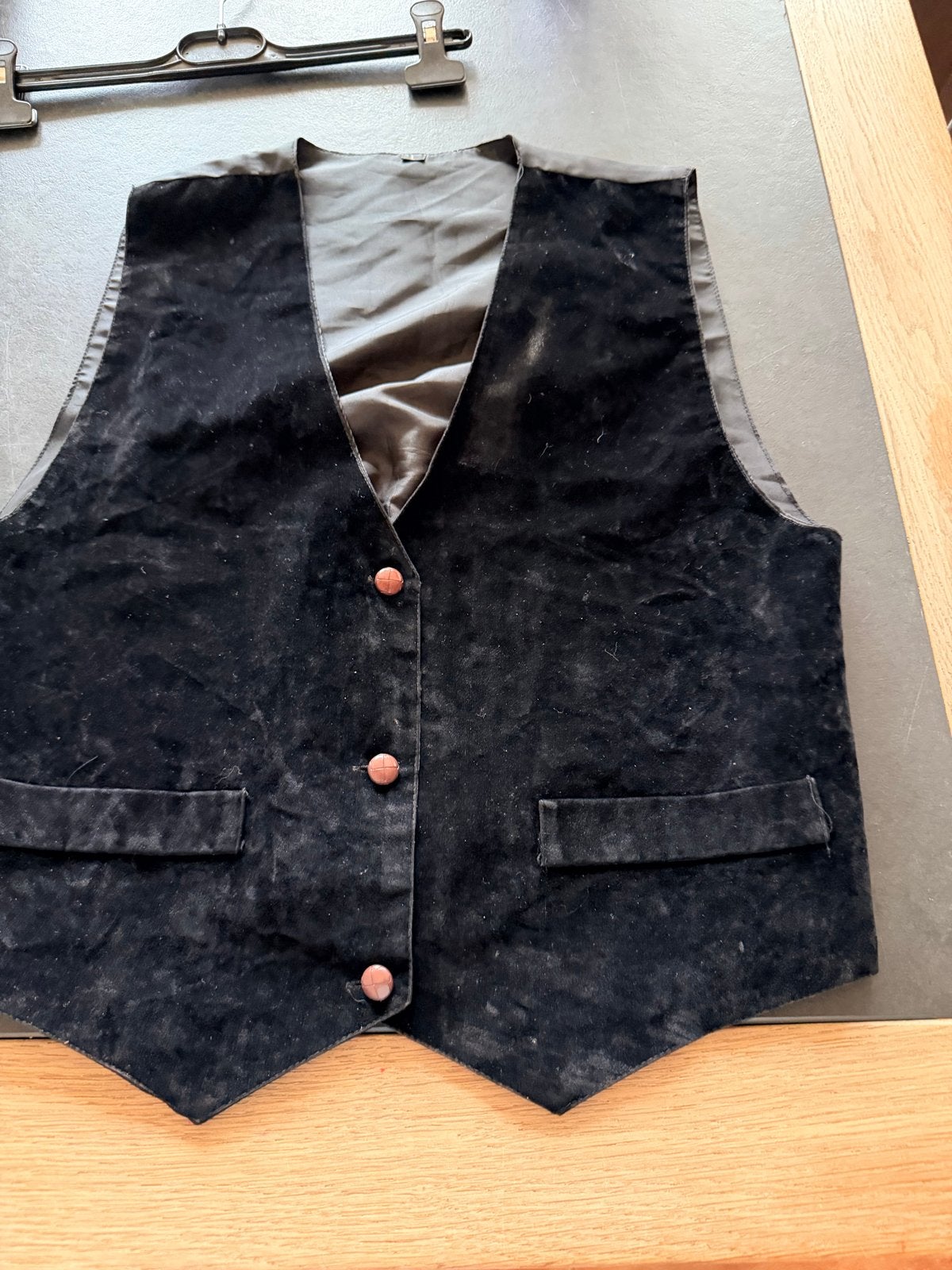 Zwart velours gilet maat L, Ophalen of Verzenden, Gedragen