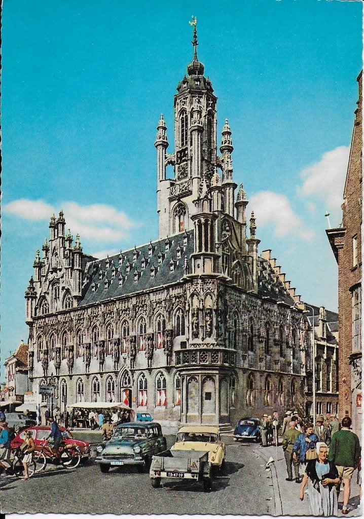 Sus509 ansichtkaart middelburg: stadhuis en grote markt, Verzenden, 1980 tot heden, Gelopen, Zeeland