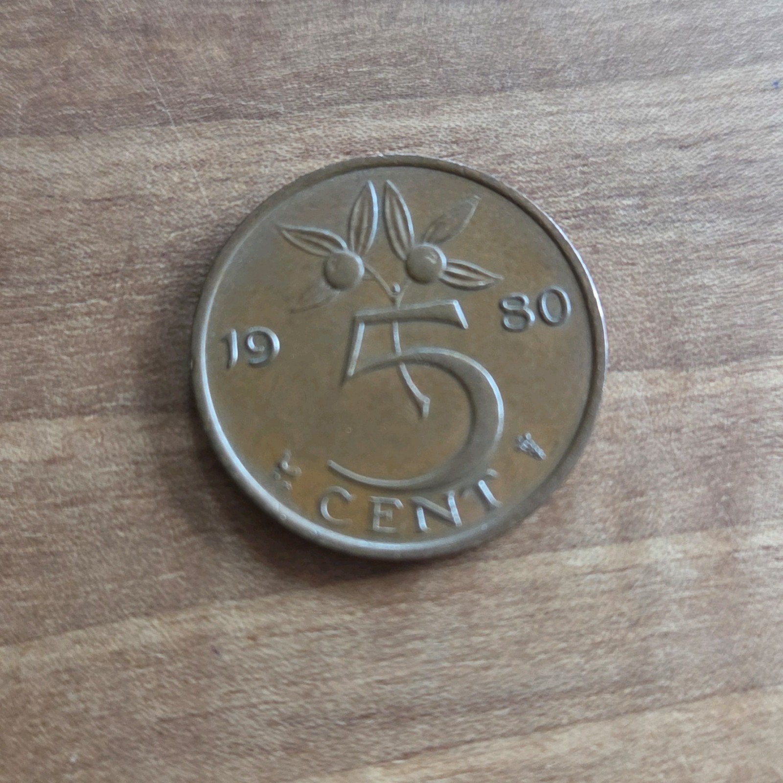 Nederlandse Stuiver 5 Cent Koningin Juliana 1980, Ophalen of Verzenden, Koningin Juliana