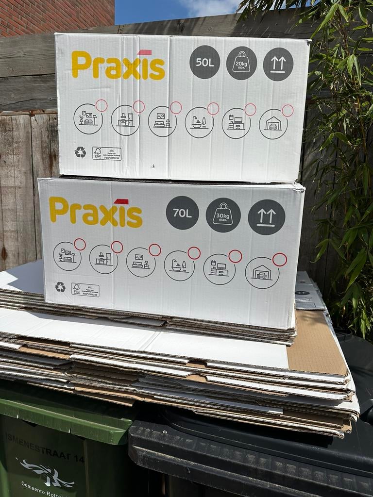 verhuisdozen 20 stuks €20, Ophalen, Doos, 50 tot 75 cm, Zo goed als nieuw