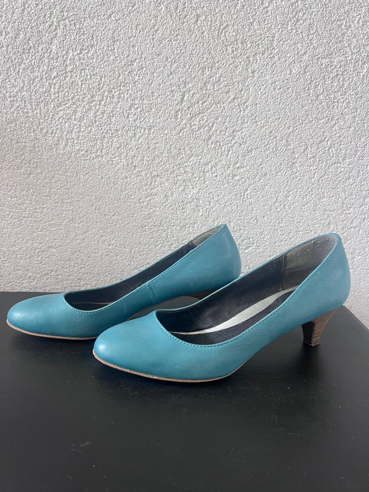 Pumps met lage hak - Turquoise - Maat 39 - Merk Cinderella, Schoenen met lage hakken, Overige kleuren, Ophalen of Verzenden, Zo goed als nieuw