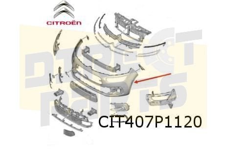 Citroën C4 SpaceTourer voorbumper (te spuiten) (bij parkeerh, -, Nieuw, Bumper, -