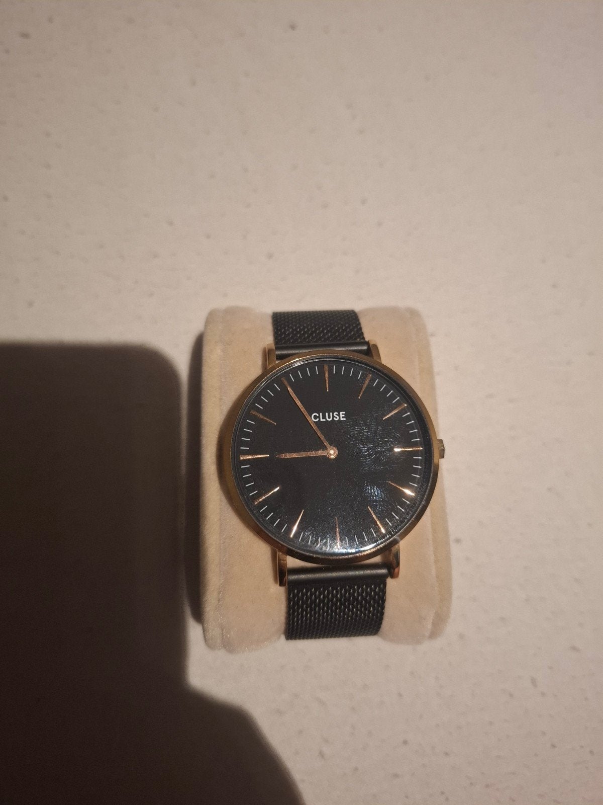 Cluse horloge zwart met roségoud, Overige merken, Staal, Staal, Polshorloge