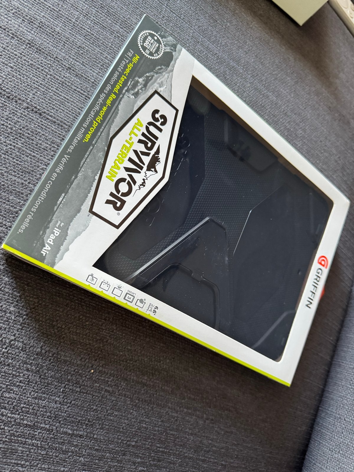 Griffin Survivor All-Terrain Hoes voor iPad Air, Ophalen of Verzenden, Nieuw, 10 inch, Bescherming voor- en achterkant