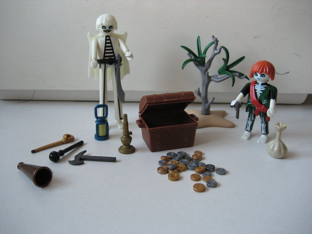 playmobil spook piraten met schatkist en materiaal, Ophalen of Verzenden, Zo goed als nieuw