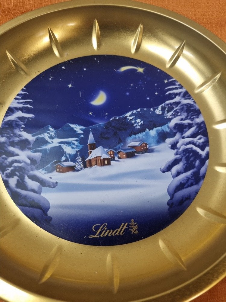schaal kerst metaal lindt [b378], Ophalen of Verzenden, 'T Olde Gre-j, Info@toldegrej.nl, Endepoelstraat 20f Didam
