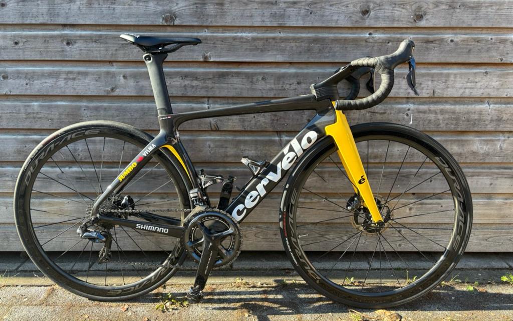 Cervélo S5 - Voormalige trainingsfiets Joy Beune (Team Jumbo, 28 inch, Gebruikt, Carbon, 49 tot 53 cm