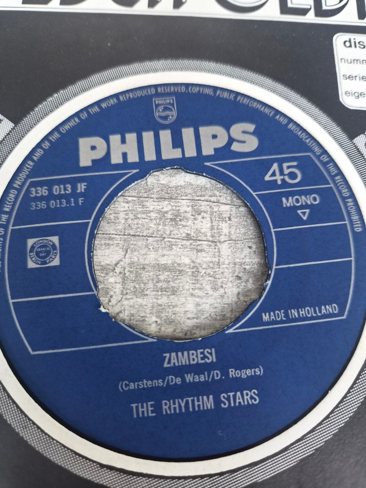 zeldzame oude single van The Rhythm Stars Zambesi, Cd's en Dvd's, Ophalen of Verzenden, Gebruikt, 7 inch, Overige genres