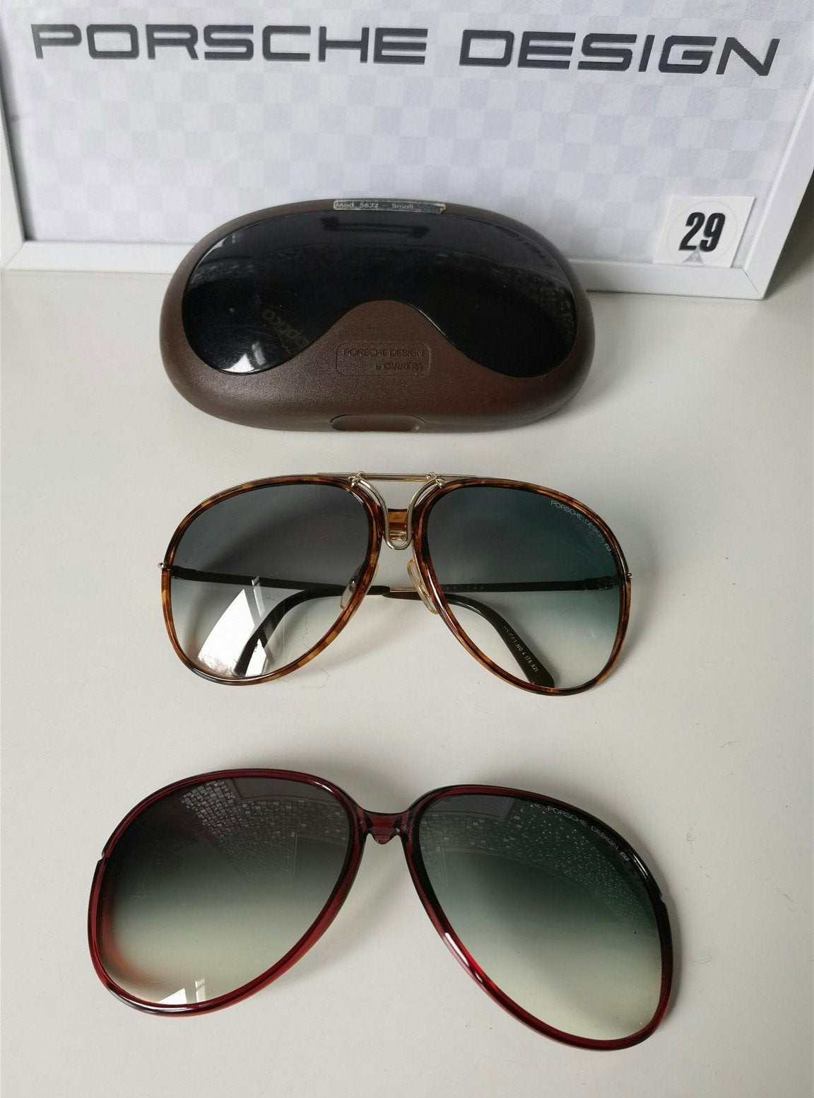 Origineel porsche design vintage zonnebril by carrera 80c, Overige merken, Zonnebril, Zwart, Ophalen of Verzenden