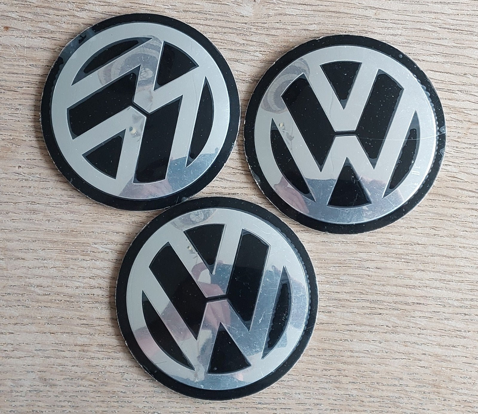 3x Volkswagen aluminium wieldop stickers 90mm, Ophalen of Verzenden, Nieuw