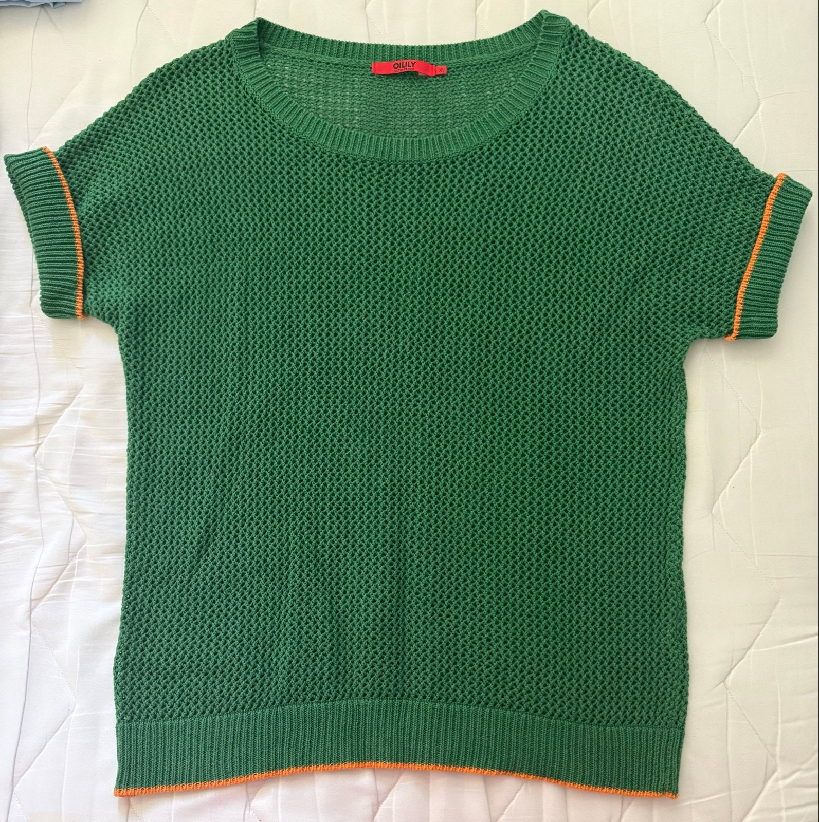 Oilily Katoenen Trui XL - Weinig Gedragen, Ophalen of Verzenden, Zo goed als nieuw, Groen, Korte mouw