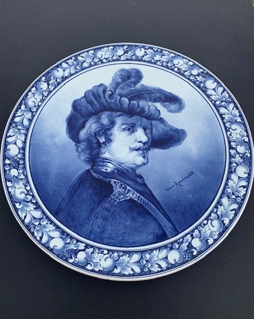 Royal Bonn - Wandbord - Rembrandt - 50cm -'delftsblauw', Antiek en Kunst, Ophalen of Verzenden