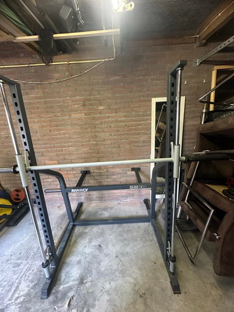 Smith Machine Fitness Apparaat Bankdrukken - Marcy SM600, Gebruikt, Krachtstation, Borst, Ophalen of Verzenden