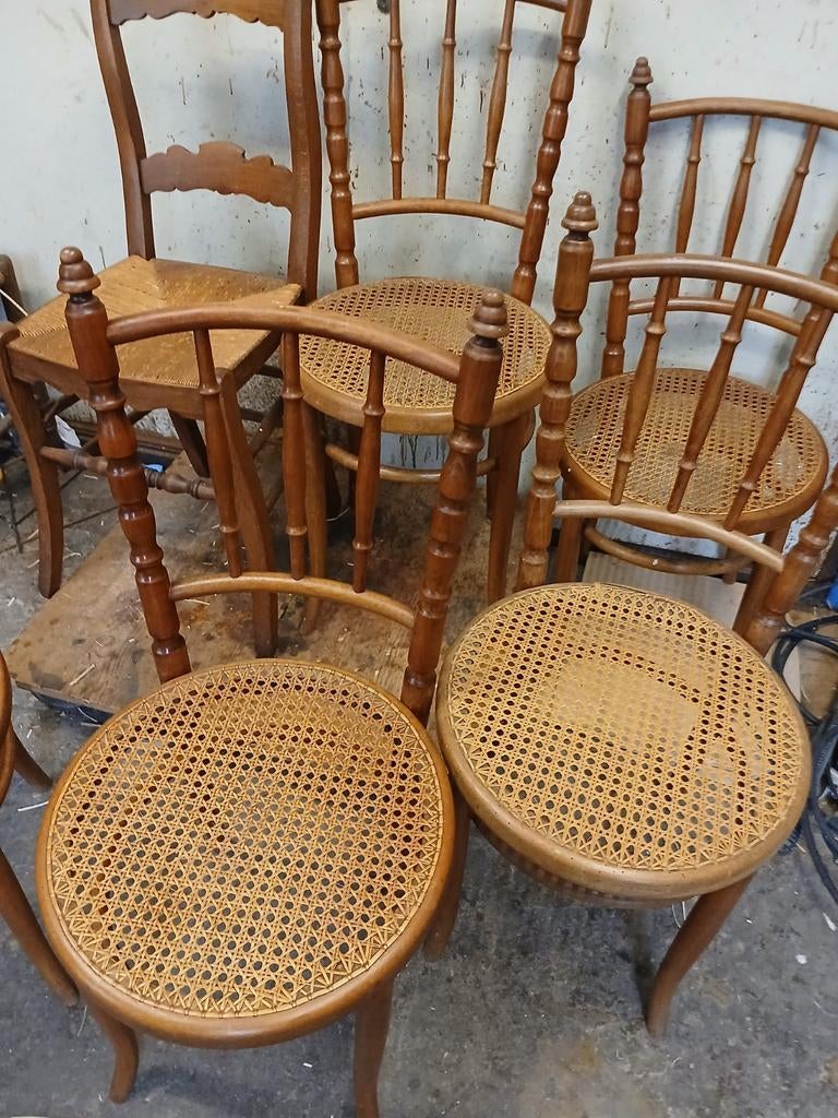 Thonet Fischel stoelen met rotan zitting, Ophalen of Verzenden